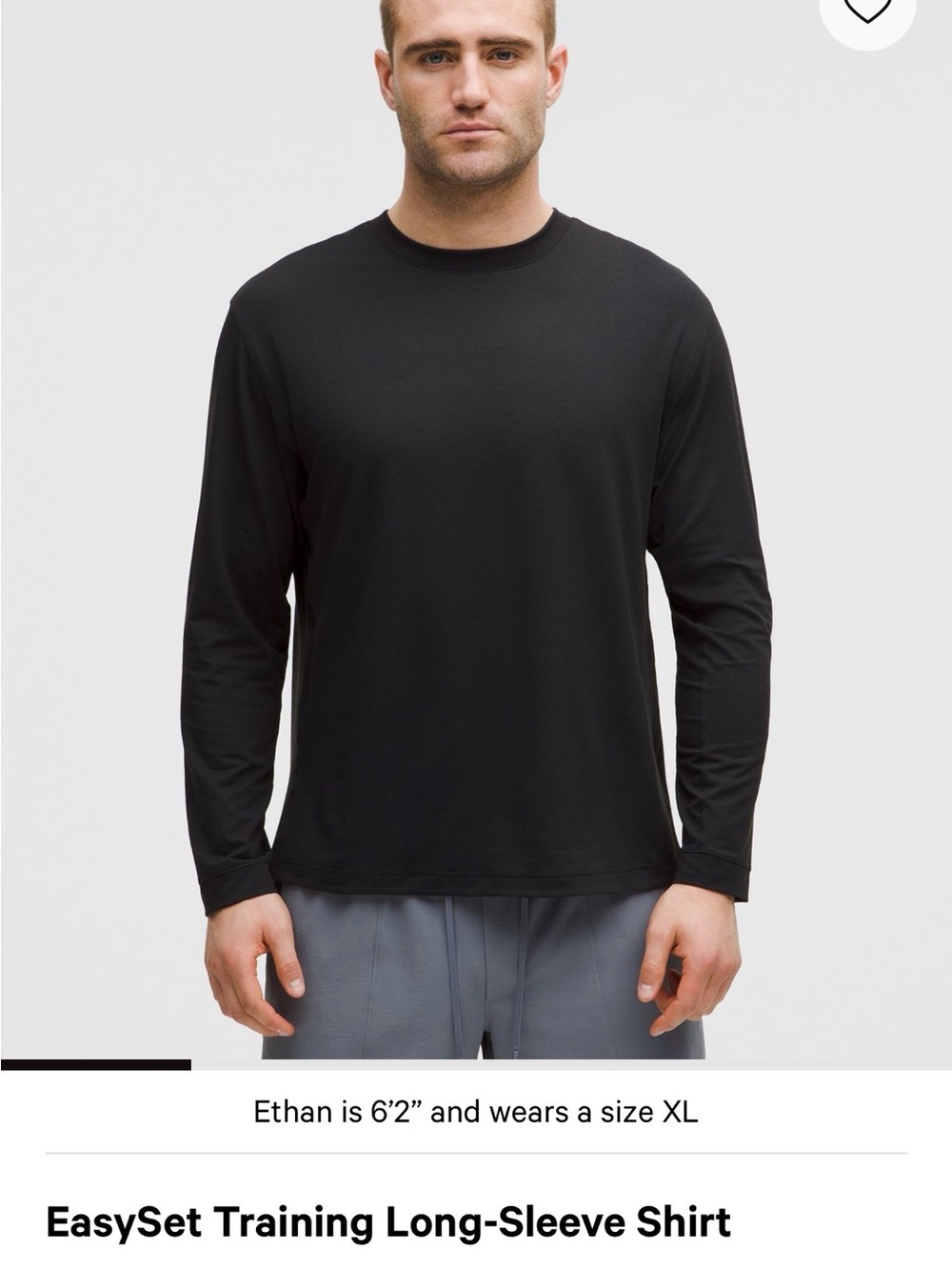Lululemon Easyset long sleeves Retail $88